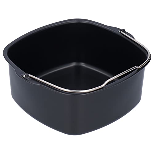 BORDSTRACT Accesorios Freidora Aire, Pastel Hornear Accesorios, Recipiente Para Freidora Sin Aceite, Para Hacer Pasteles, Papas Fritas, Aros de Cebolla Y Así Sucesivamente(18cm)