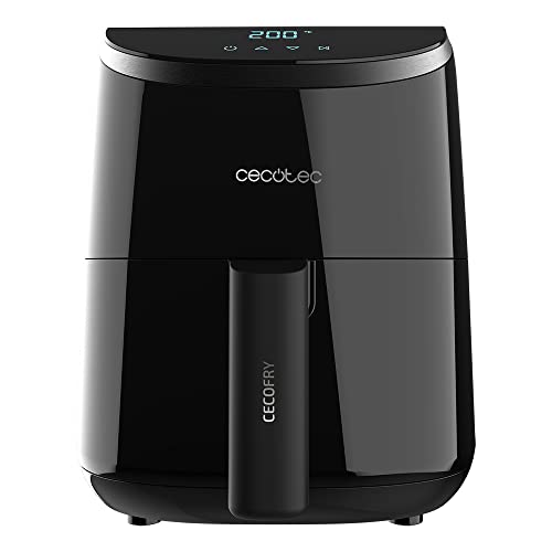 Cecotec Freidora sin Aceite de 2 L de Aire Caliente Cecofry Compact 2000 Touch. 900 W, Dietética y Compacta, Control Táctil, Tecnología PerfectCook, Termostato y Tiempo Regulable, Color Negro